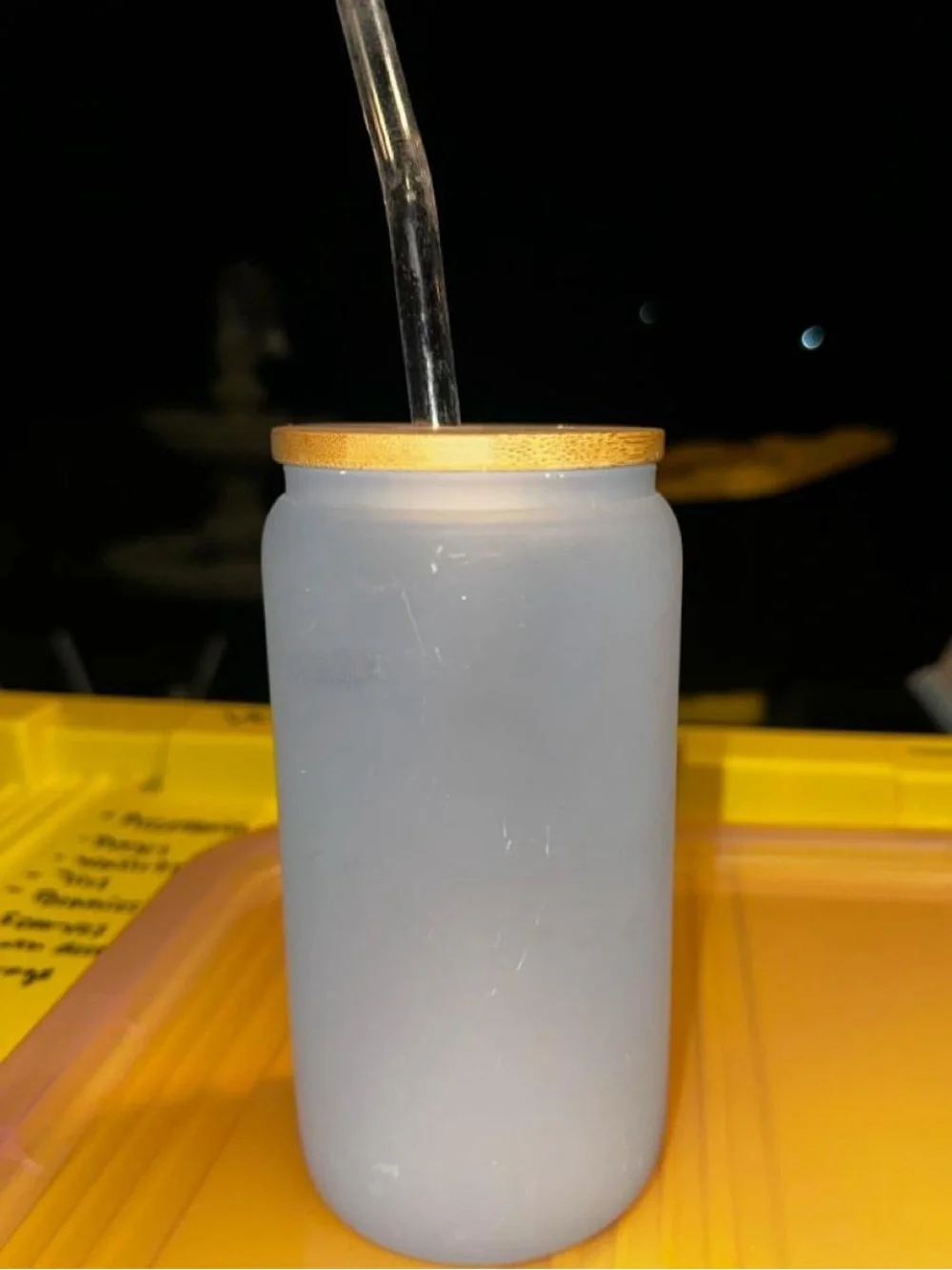 Karol G Glass Tumbler with Straw